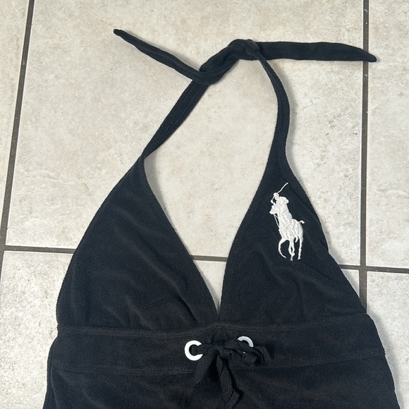 Ralph Lauren Big Pony Terrycloth Halter Swim Cover Up - Picture 2 of 8